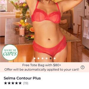 Adore Me Red Contour Bra only 46DD NWT